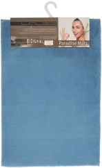 Plyšová kúpeľňová predložka modrej farby - Veľká