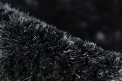 Čierny koberec Perleťový úplet - S