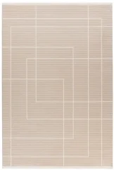 Pruhovaný koberec v béžovej farbe - S