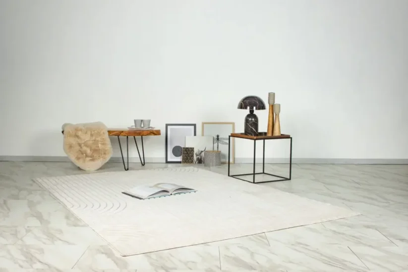Exteriérový a interiérový koberec ZEN v krémovej farbe - M