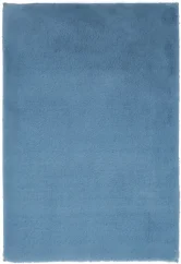 Plyšová kúpeľňová predložka modrej farby - Stredná
