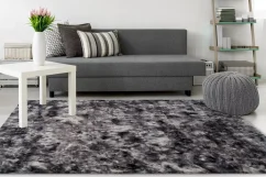 Plyšový koberec s grafitovými fľakmi - M