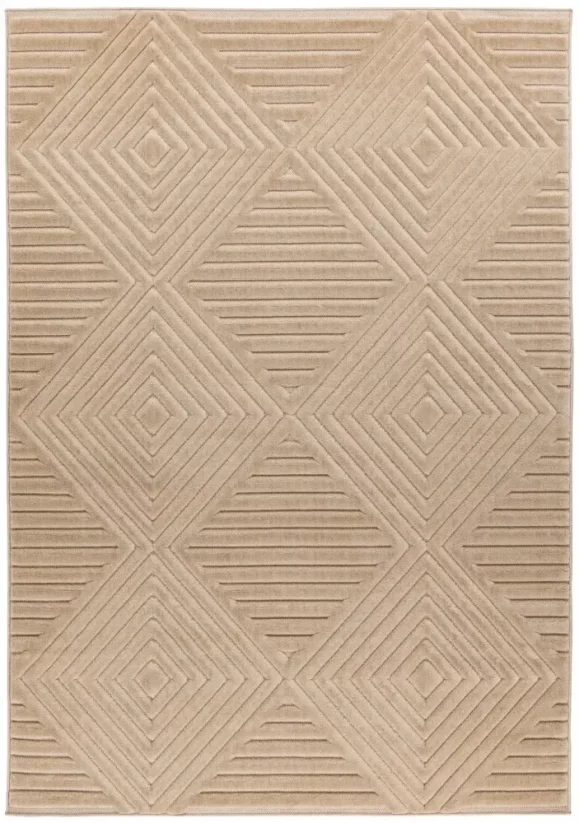 Exteriérový a interiérový koberec Diamond v béžovej farbe - M
