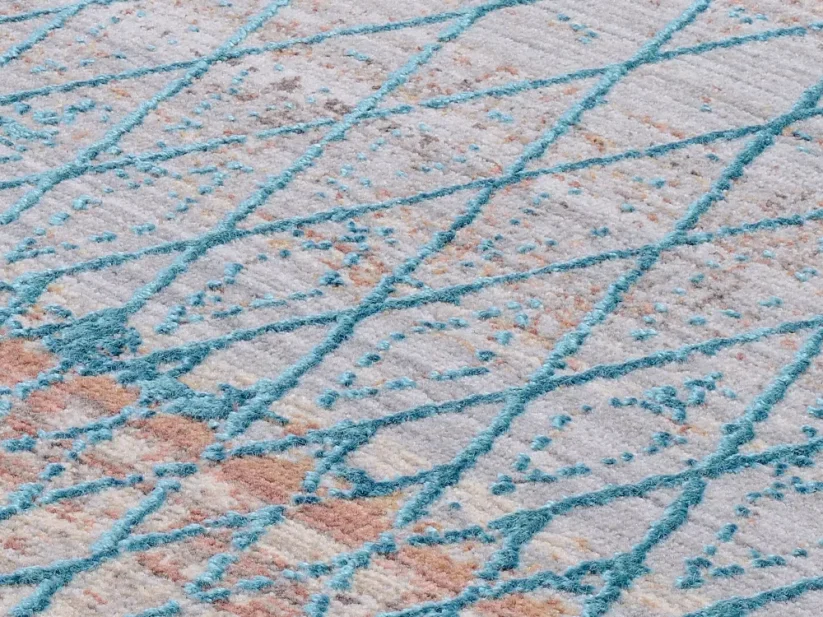 Tyrkysový koberec Farebná harmónia - L