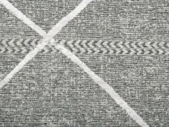 Tenký prírodný geometrický koberec Braderup - antracitový - SANSIBAR STYL