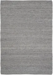 Šedý vlnený guľôčkový koberec - M