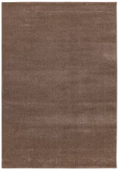 Jednofarebný hnedý koberec do obývačky, veľkosť 160 x 230 je ideálna k rohovej sedačke.