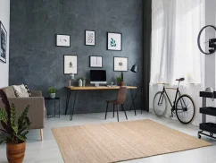 Vlnený guľôčkový koberec vo farbe kapučíno - M