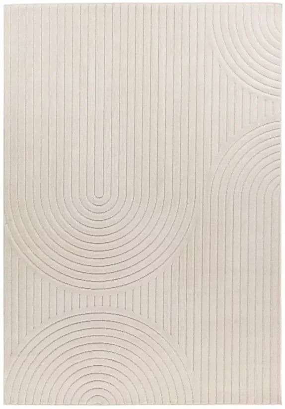 Exteriérový a interiérový koberec ZEN v krémovej farbe - S