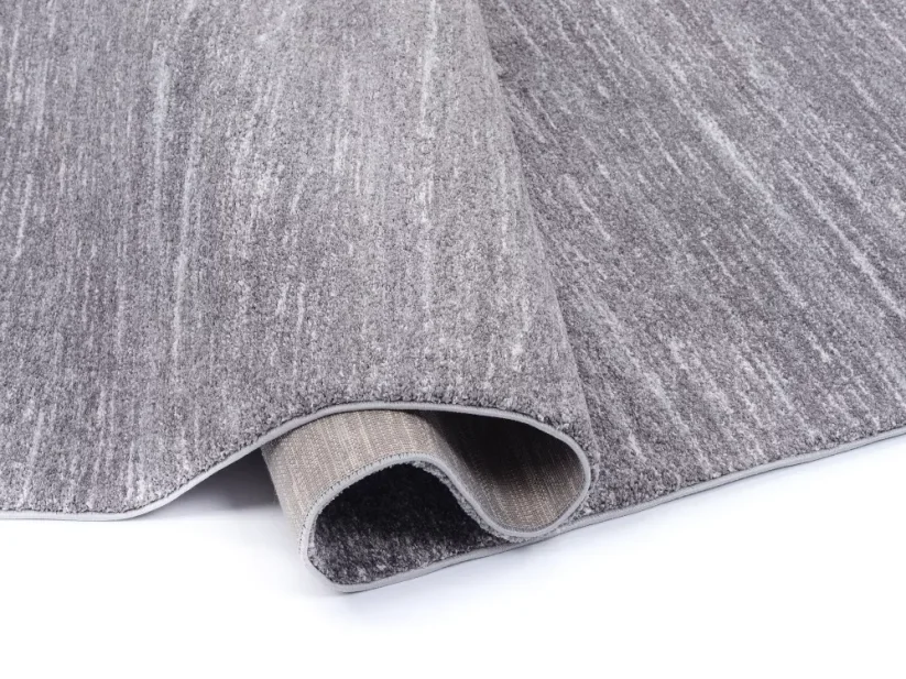 Strakatý koberec do jedálne Sofi v tmavo šedej farbe - XL