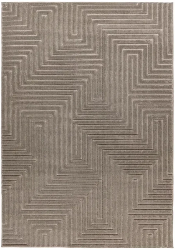 Exteriérový a interiérový koberec Labyrint v striebornej farbe - L