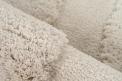 Dizajnový krémový koberec Kvapka - vlna - L