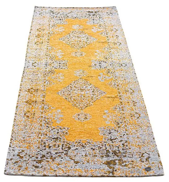 Dlhý a tenký žltý / zlatý koberec TOM TAILOR - 60 x 230 cm