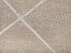 Tenký prírodný geometrický koberec Braderup - béžový - SANSIBAR STYL
