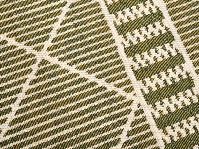 Funky Outdoor Geometric green - vonkajší koberec - TOM TAILOR