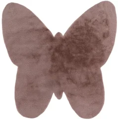 Ružový motýľ z príjemného huňatého materiálu patrí do každej dievčenskej izby.