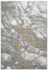 Strieborno zlatý koberec Mramor - M