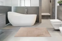 Plyšová kúpeľňová predložka Taupe - Malá