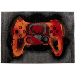 Čierno oranžový koberec PLAY - M