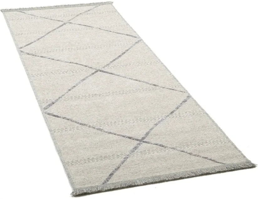 Tenký prírodný geometrický koberec Braderup - natural - SANSIBAR STYL