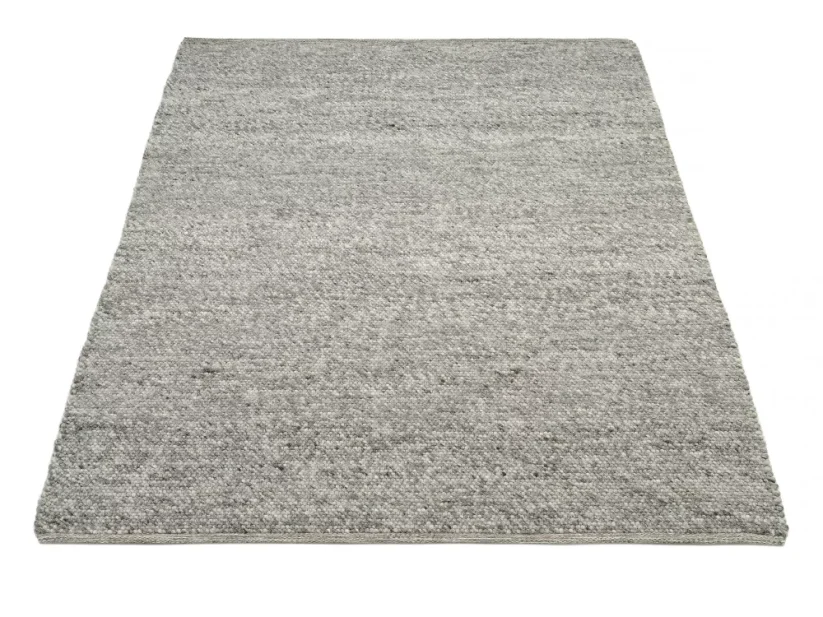 Grafitový vlnený guľôčkový koberec - M
