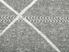 Tenký prírodný geometrický koberec Braderup - antracitový - SANSIBAR STYL