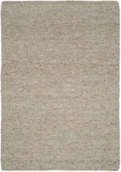 Moderný tkaný koberec v prírodnej farbe s guľôčkovou štruktúrou.