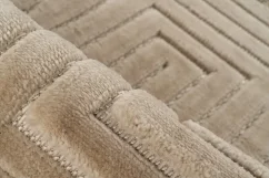 Exteriérový a interiérový koberec Labyrint v béžovej farbe - L