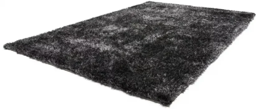 Antracitový koberec Perleťový úplet - L