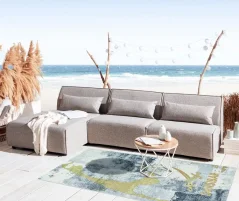 Vonkajší a vnútorný koberec - Rantum Beach šedo zlatý - SANSIBAR STYL