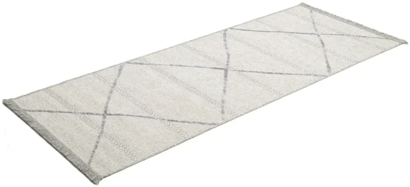 Tenký prírodný geometrický koberec Braderup - natural - SANSIBAR STYL