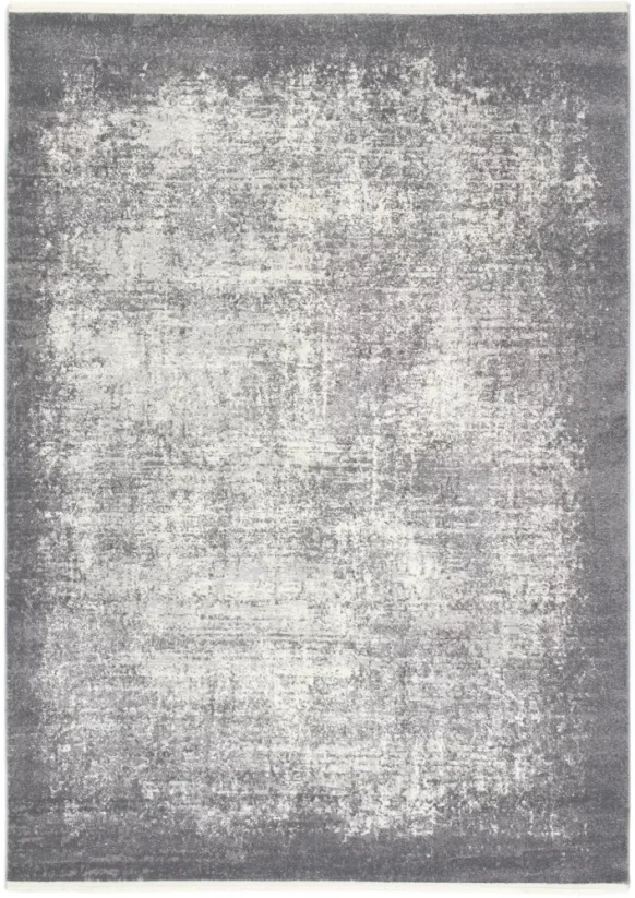 Abstraktný šedý koberec s bielymi fľakmi. Ideálny do obývačky alebo spálne pod posteľ.