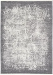 Veľký šedo biely koberec s machuľou ideálny do jedálne pod stôl.