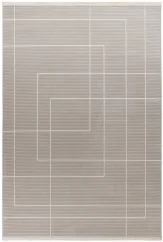 Pruhovaný koberec v striebornej farbe - XS